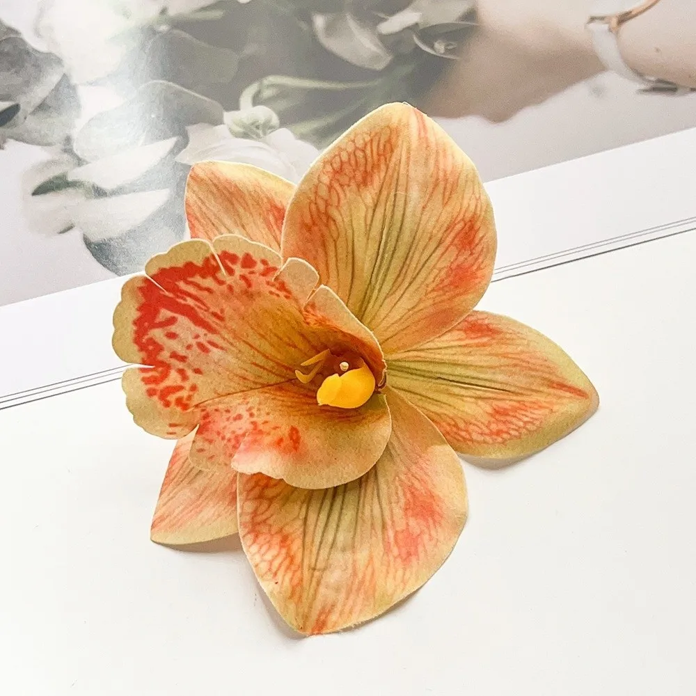 Bohemian Style Hawaiian Flower Hair Clip - Comfortable Artificial Magnolia for Beach Travel