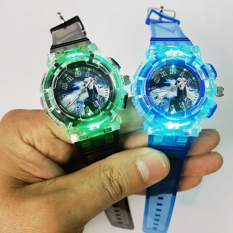 New Watch Children's Movie cartoon characters Luminous Light up Toy Boys and Girls Kids Fashion Quartz Wristwatches Gift 3