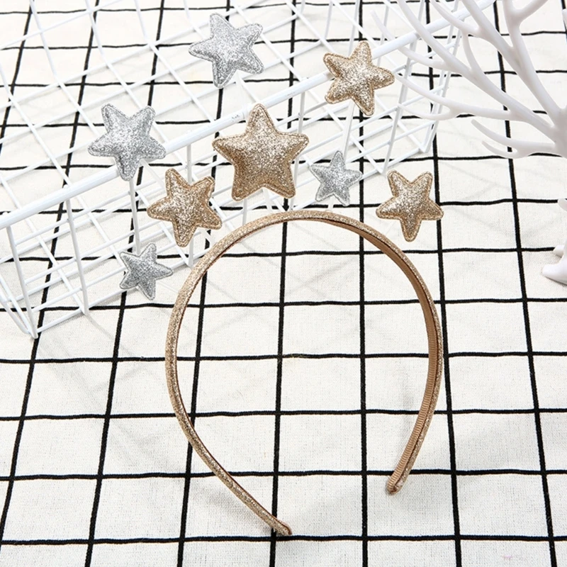 Diadema estrella puntas Navidad para mujer, adorno para cabello