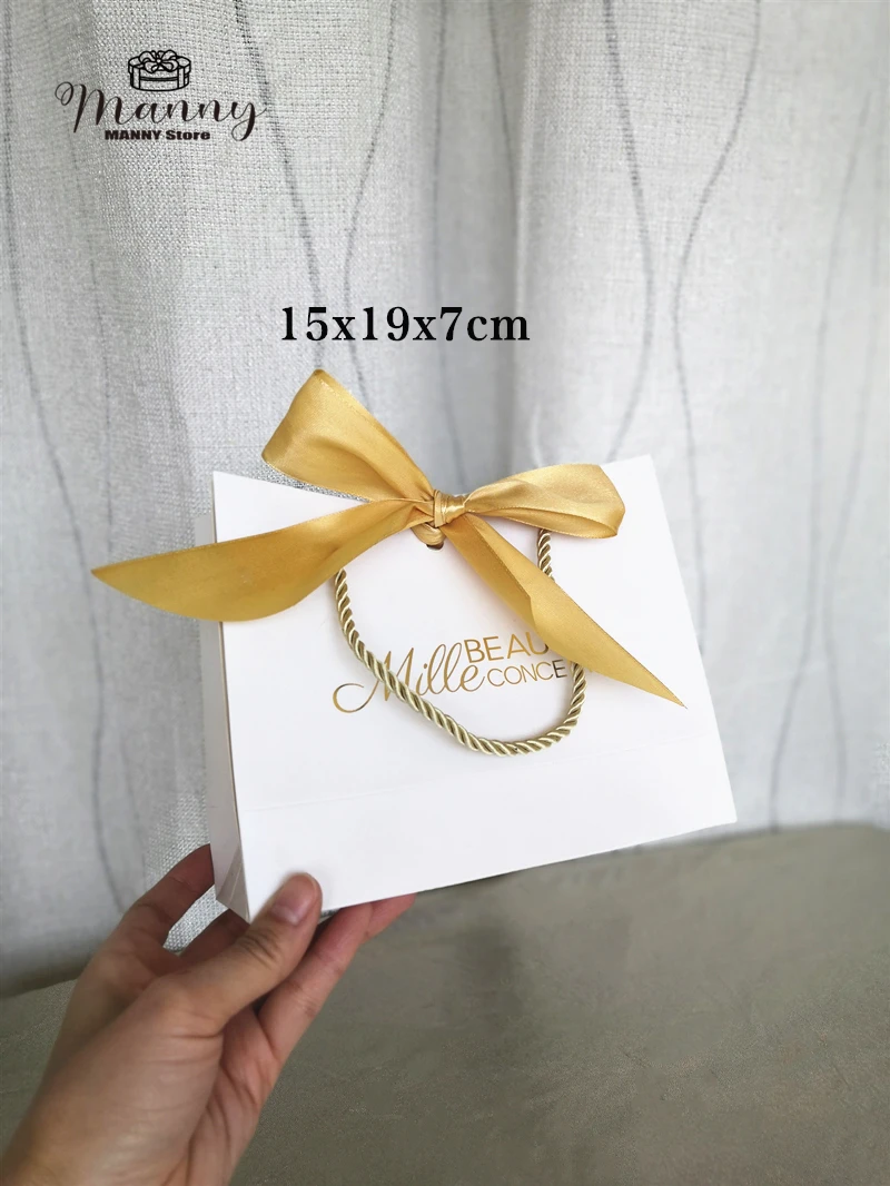 100x Paper Bag Gift Boxes Commodity Packaging Handbag Customize Logo With Frame ,Shopping Promotion Bags Wedding Gifts Wrapping 24 S5b56539cee7f4fd99240ce8f11a7c327r