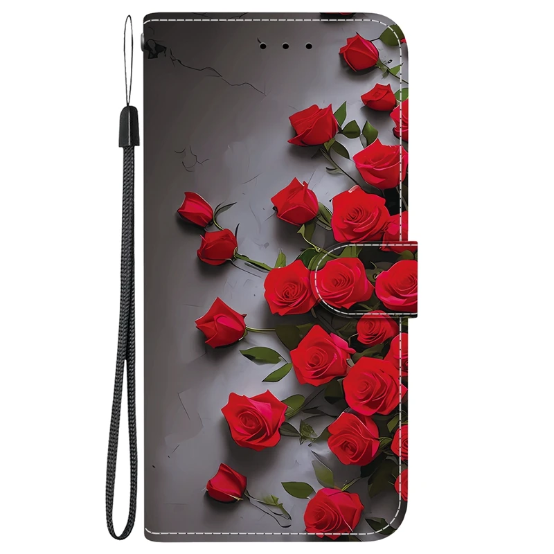 Solid Color Leather Flip Wallet Phone Case Cover