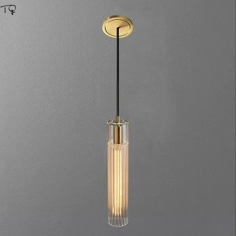 

Designer Post-Modern Simple Copper Crystal Pendant Lights for Living Room Decoration Bedroom Bedside Restaurant Dining Room Bar
