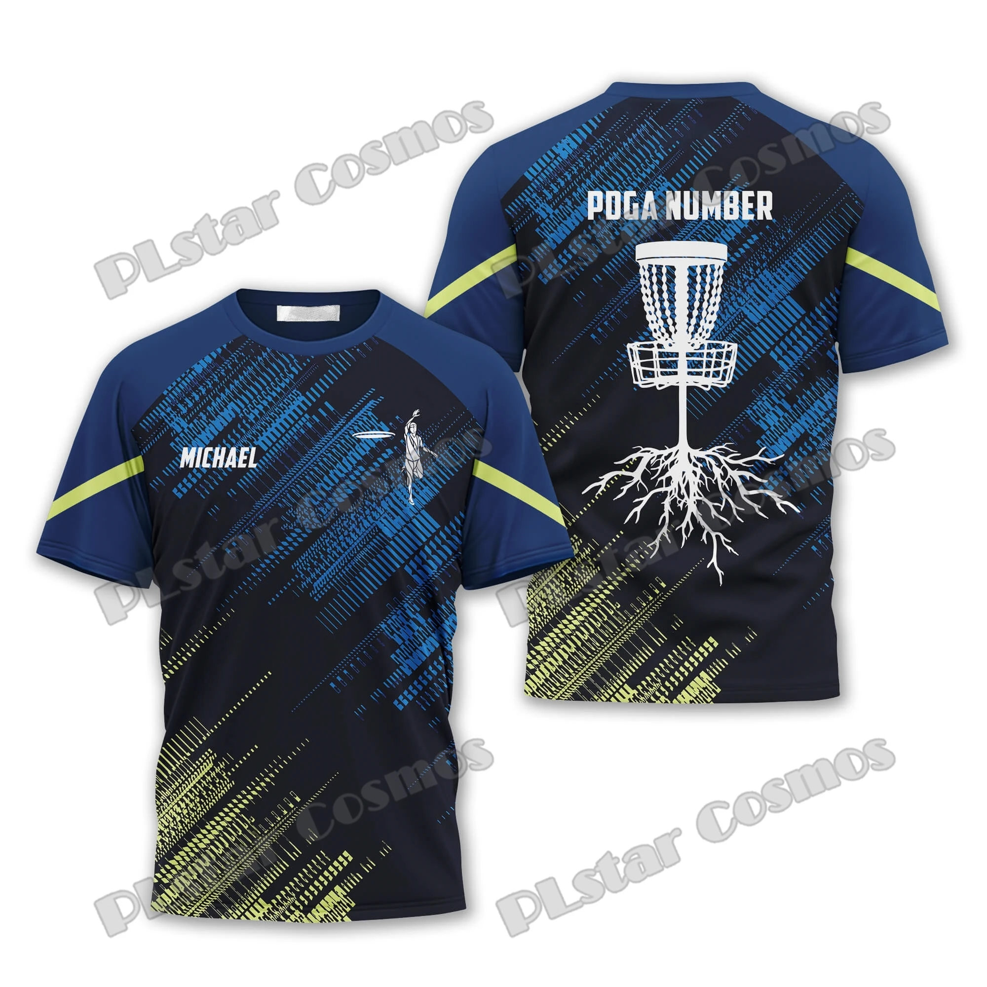 Grün blau Sport Stil benutzer definierte Disc Golf 3d gedruckt Herren T-Shirt Sommer Unisex lässig T-Shirt für Disc Golf Liebhaber Geschenk dw246 – Detail 9