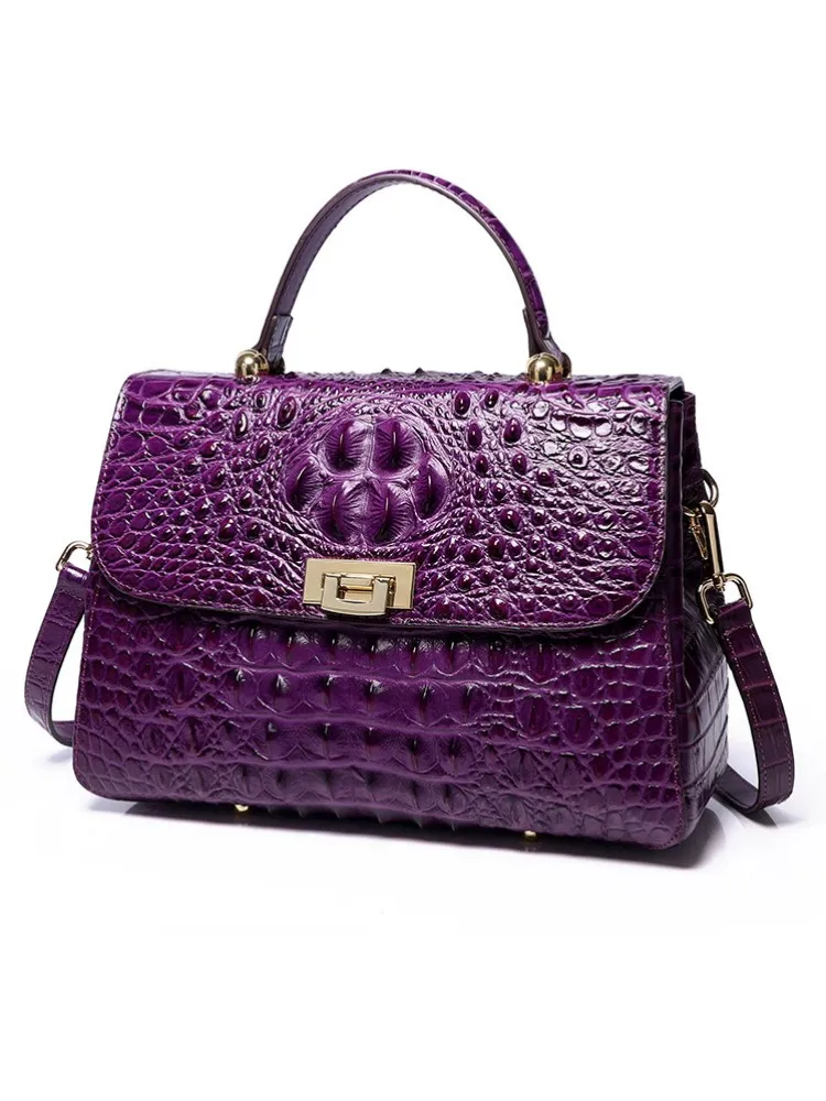 High Quality Women Genuine Leather Bag Hasp Elegant Office Ladies Crossbody Bags Tote Handbag New Fashion Single Shoulder Bag