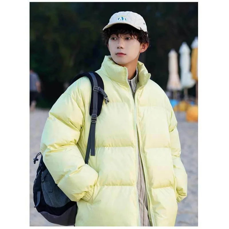 Stand Collar Cotton-padded Jacket Men Autumn Winter Outerwear Waterproof Warm Parkas Puffer Jacket Thicken Couple Cotton Jacket