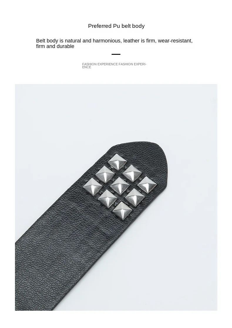 Пояс с шипами для женщин с украшением в виде пирамиды и заклепками в ...