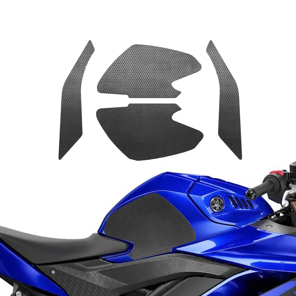 Snake Skin Tank Pads Grips Protector Stickers Decal Knee Side Fuel Traction Pad  For Yamaha YZF R3 2019 2020 2021 R25