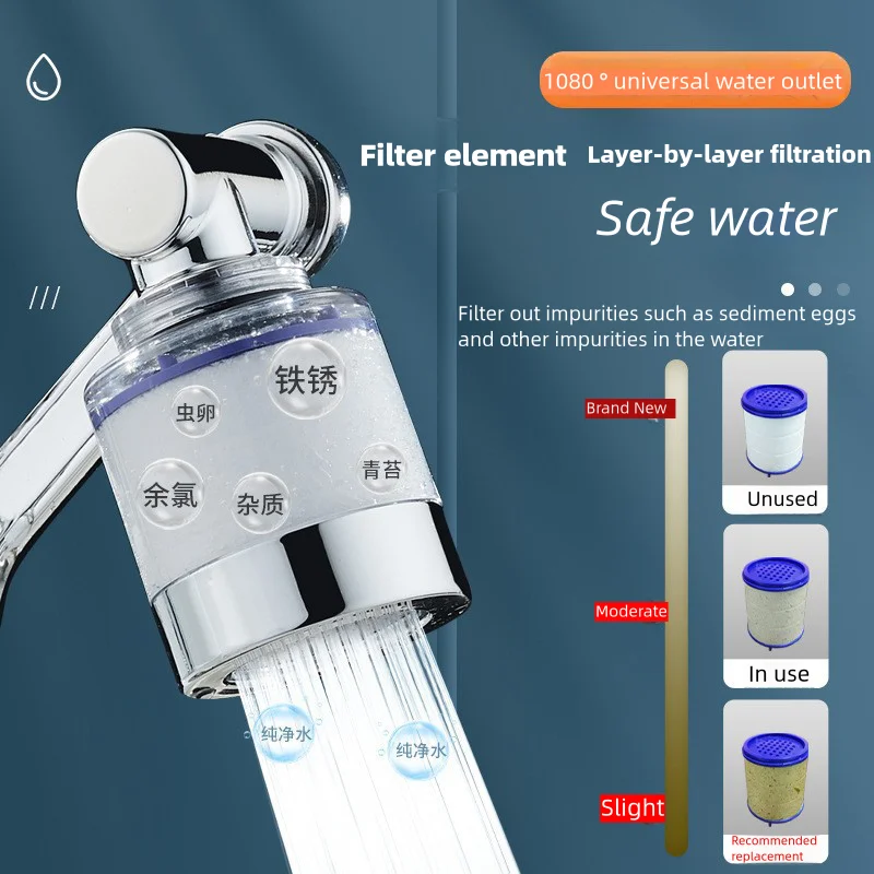 

Faucet robot arm spout universal anti-splash head 1080 degrees rotation anti-splash booster filter extender bubbler