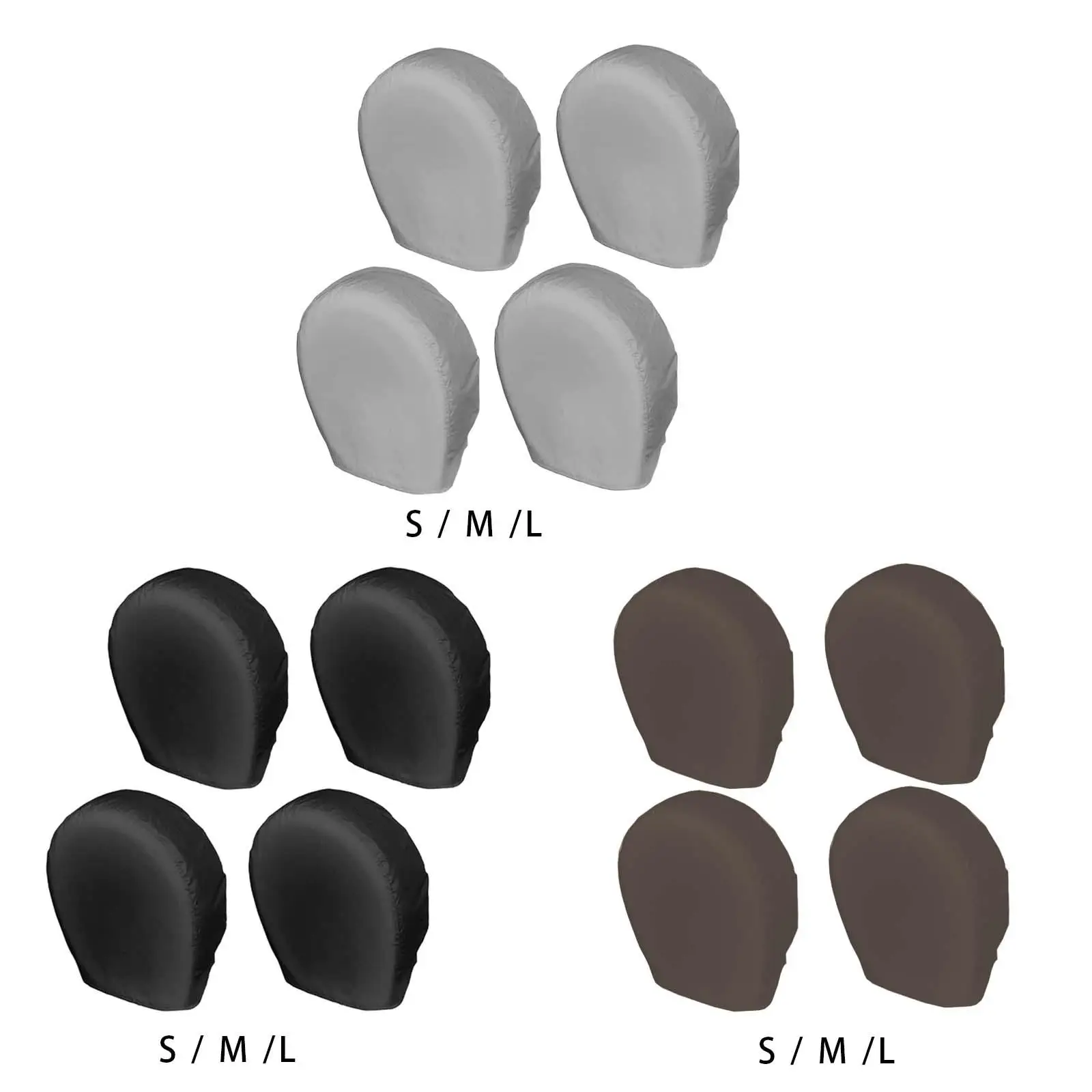 

Набор из 4 чехлов для запасных шин, чехлы для колес 210D Oxford, практичные аксессуары, прочные, моющиеся, устойчивые к разрыву, устойчивые к атмосферным воздействиям, защита от солнца