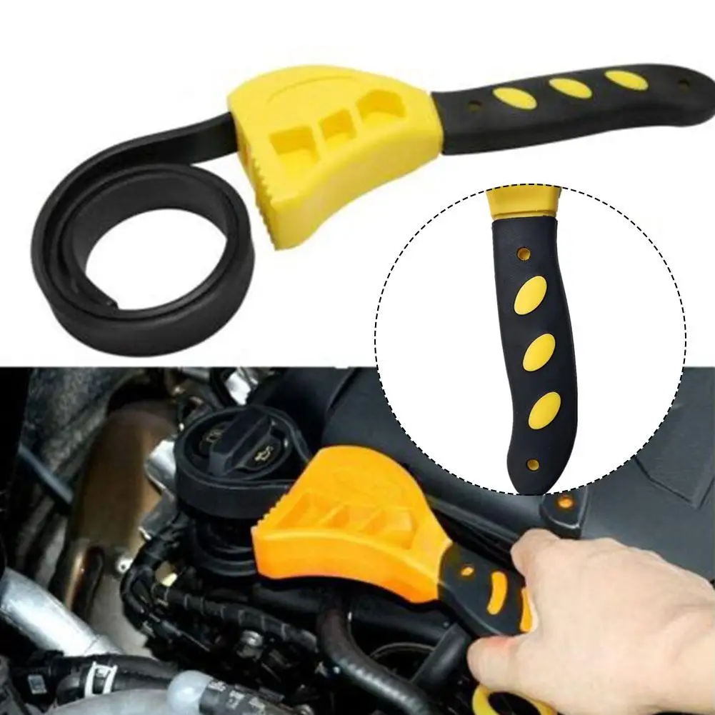 

Multifunctional Belt Wrench Adjustable Rubber Strap Pipe Wrench Cartridge Opener Filter Oil Jar Tool Wrench Disassembly Wre A8z5