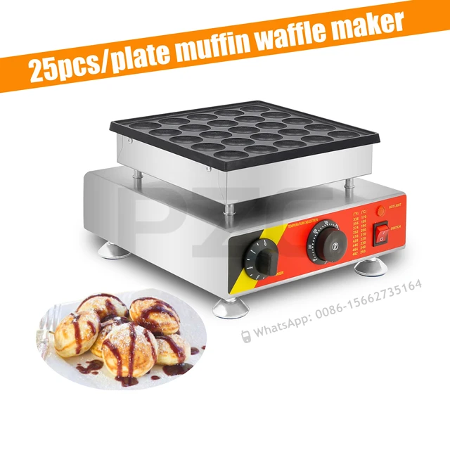 Commercial Electric Mini Dutch Pancake Mold 25-Hole Pancake Maker Mahcine  Circle