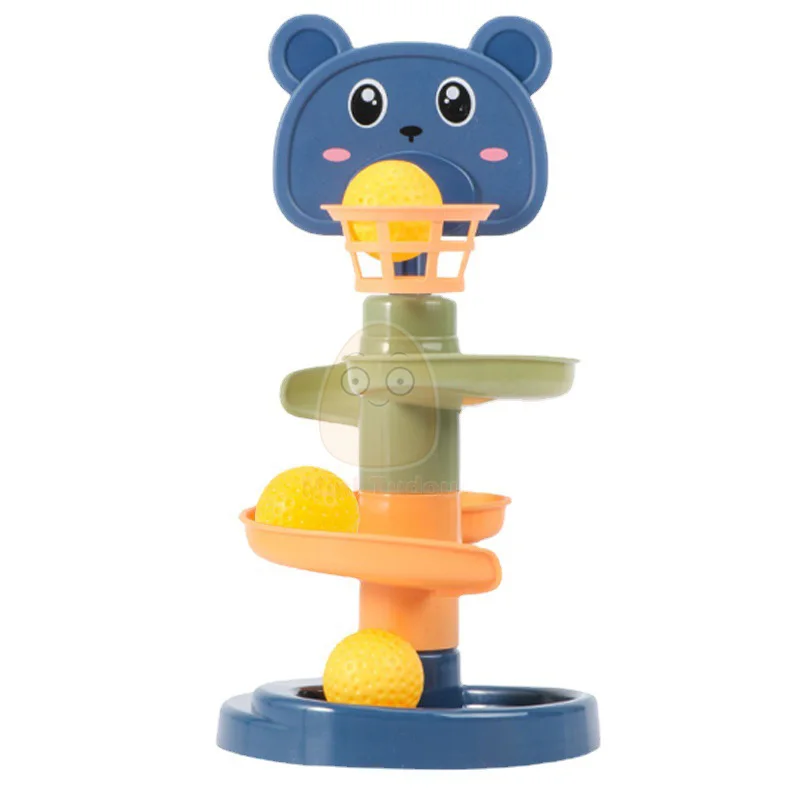 Baby Toys Rolling Ball Pile Tower Finger Skill Training Rotating Stacking Track Early Educational Toy Infant 13 24 Months