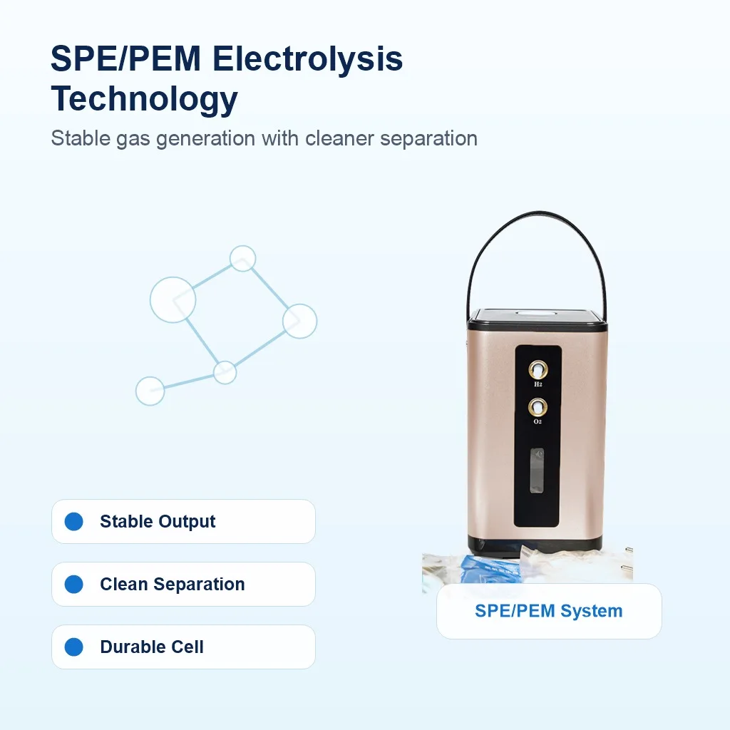 Suyzeko Hydrogen Water Generator Oxygen Concentrator 450ML Molecular Hydrogen Inhalation Machine H2 Inalner Home Care SPA Best 4