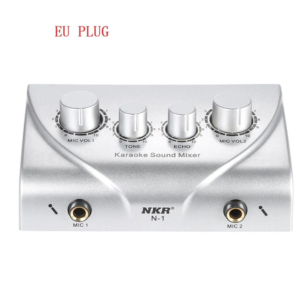 Karaoke-mixer, Mini-karaoke-mixer LUIDERE ONAFHANKELIJKE VOLUME Aanpassing Geluid Ruisonderdrukking Met Mini Audiomixer Voor Muziekliefhebber Voor Tv Voor Mac Minieuropese Regelgeving