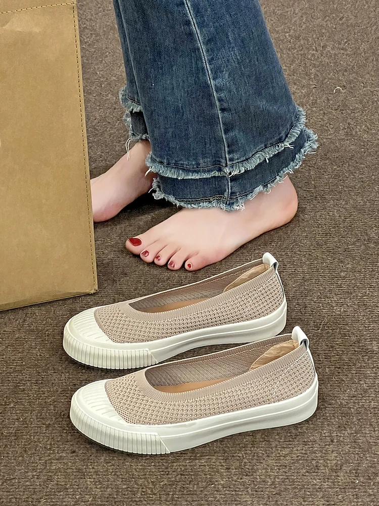 

Эспадрильи женские на платформе, мягкие повседневные теннисные туфли, без застежки, с закрытым носком, Классическая обувь на плоской подошве, лето 202