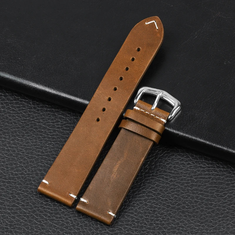 Most Elegance Pig Skin Leather 24 mm Replacement Watch Band AD486ABUS_K0036335