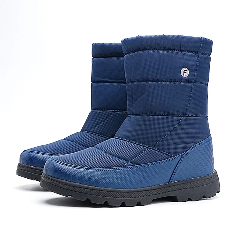 Men's Waterproof Mid-calf Warm Plush Boots 5