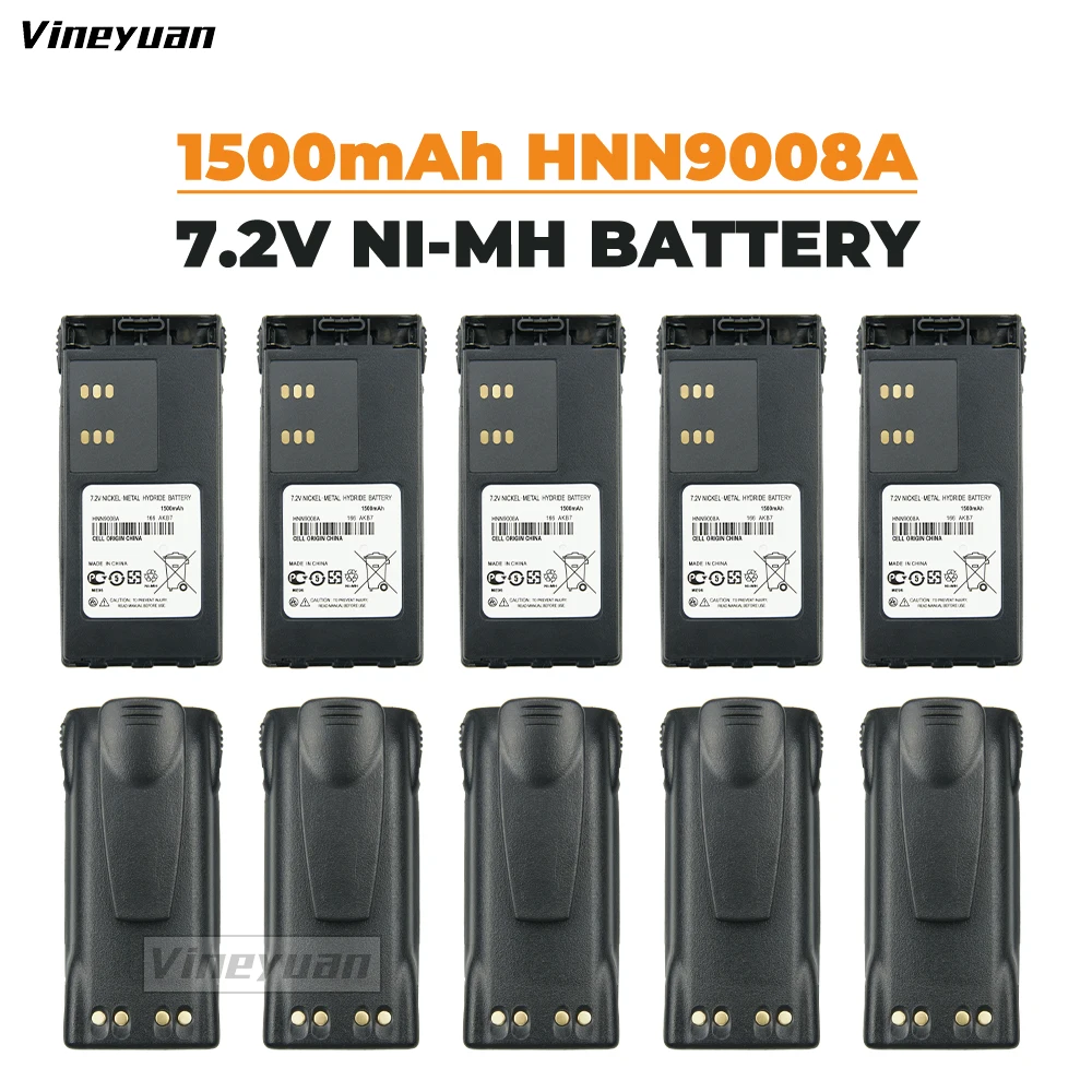 10 шт. HNN9008A HNN9008 HNN9009 аккумулятор 7 2 в 1500 мАч Ni-MH Сменный для Motorola Radio HT750 HT1250 GP328 GP320 GP338