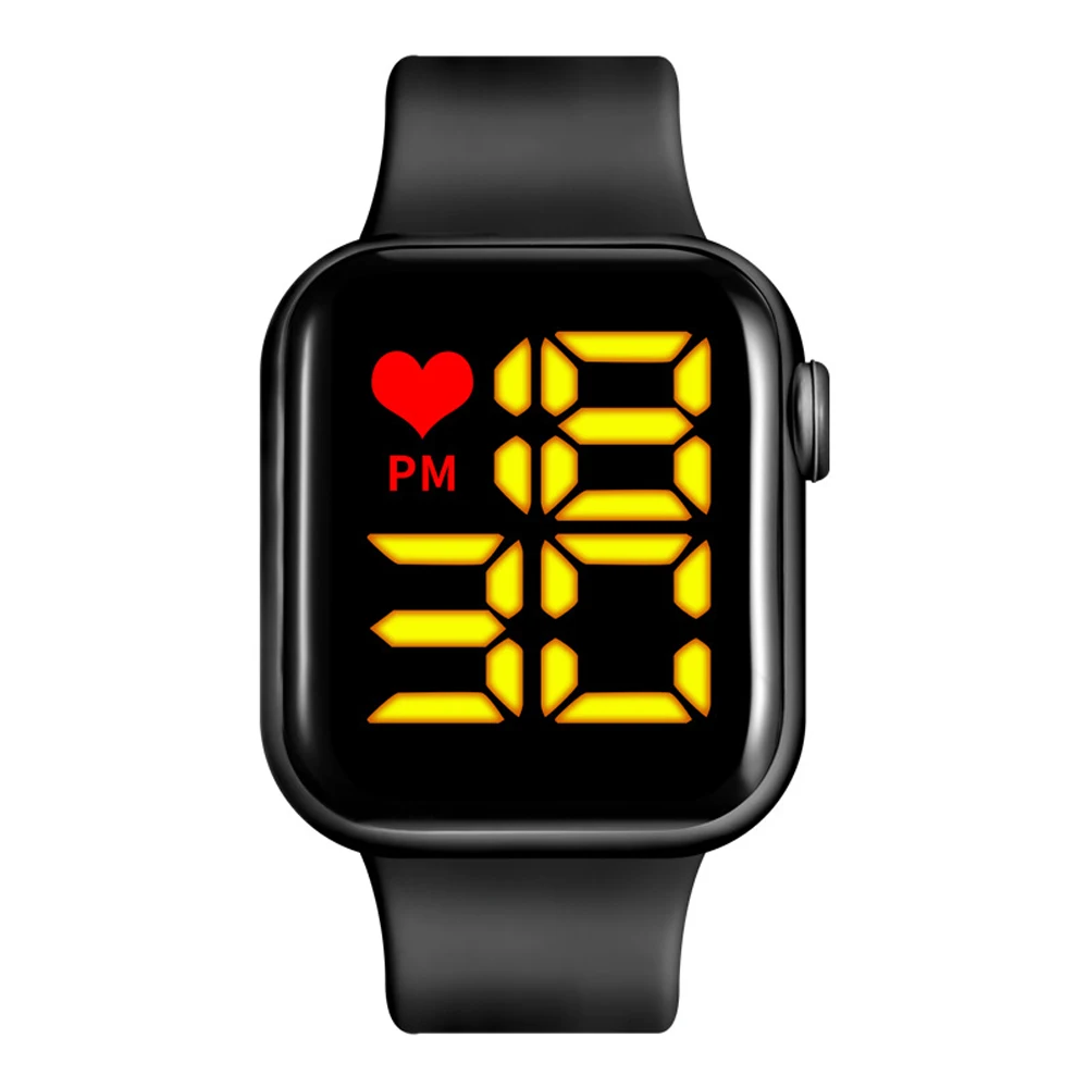 Reloj deportivo Digital Led para hombre y mujer, pulsera electrónica de silicona, Simple y clásica, para Fitness y niños