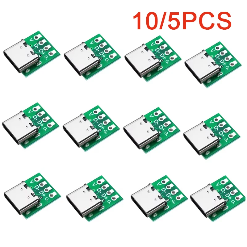 10/5 Stücke TYP C USB 3.1 Typ C Stecker 16 Pin Test PCB Board Platte Adapter Buchse Für Datenleitung Draht Kabel Übertragung