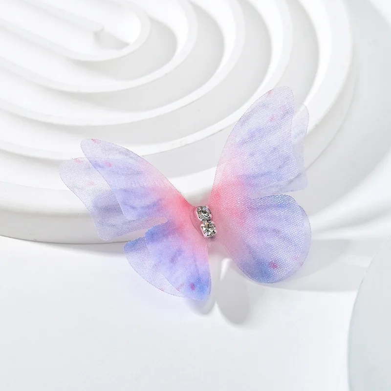5cm 20pcs 3D Butterfly Appliqué Mesh Patch for DIY Crafts and Decorations