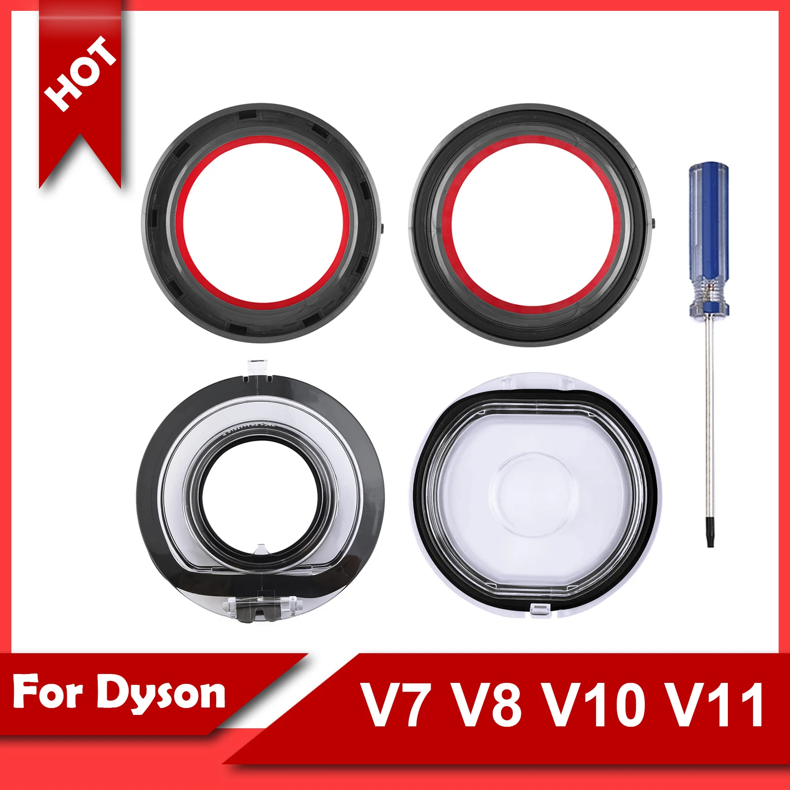 

For Dyson V7 V8 V11 V10 V15 Vacuum Cleaner-Top Fixed Sealing Ring Of Dust Bin Replacement Dust and Dust Collector Box Cap