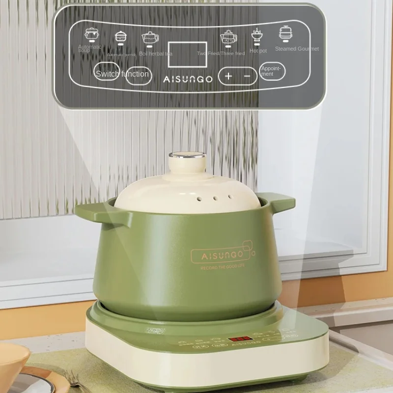Electric clay pot, stew pot, soup pot, fully automatic household plug-in stew pot, electromagnetic stove, ceramic clay pot, soup 3