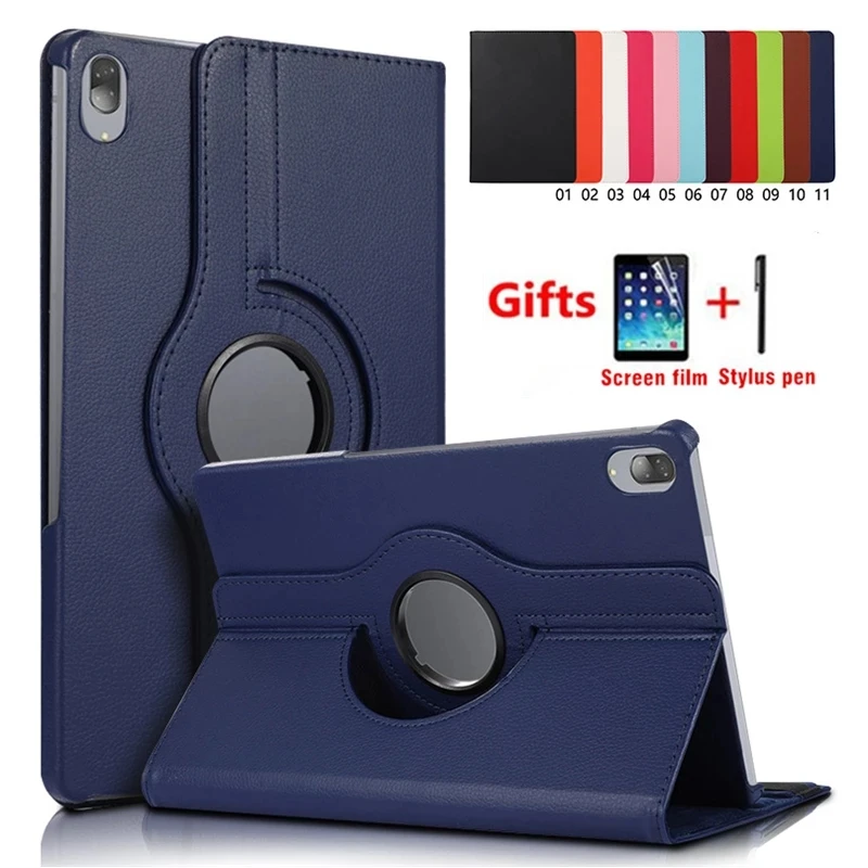 360 Coperchio Rotante Per Lenovo Tab P11 Tb-J606F E P11 Pro 11 Tb-J706F M10 Plus Tb-X606F M10 Tb-X605 Tb-X505 Tb-X306 Custodia + Pellicola + Penna