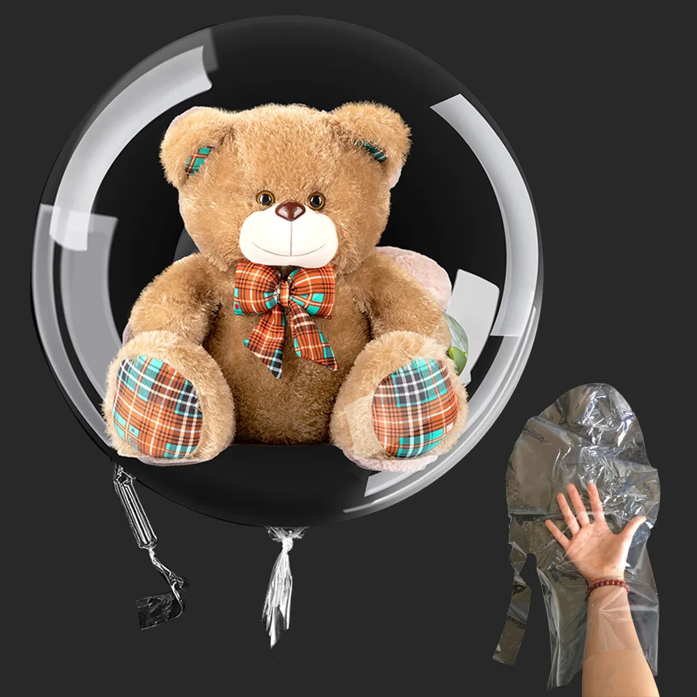 

5-50Pcs Wide Neck 20cm Clear BoBo Balloon Stuffing Pre Stretched Giant Transparent Balloons Wedding Birthday Party Decoration