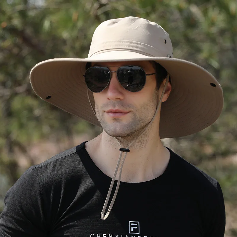 

Enlarged brim men's fisherman hat Outdoor travel fishing camping hiking sun hat