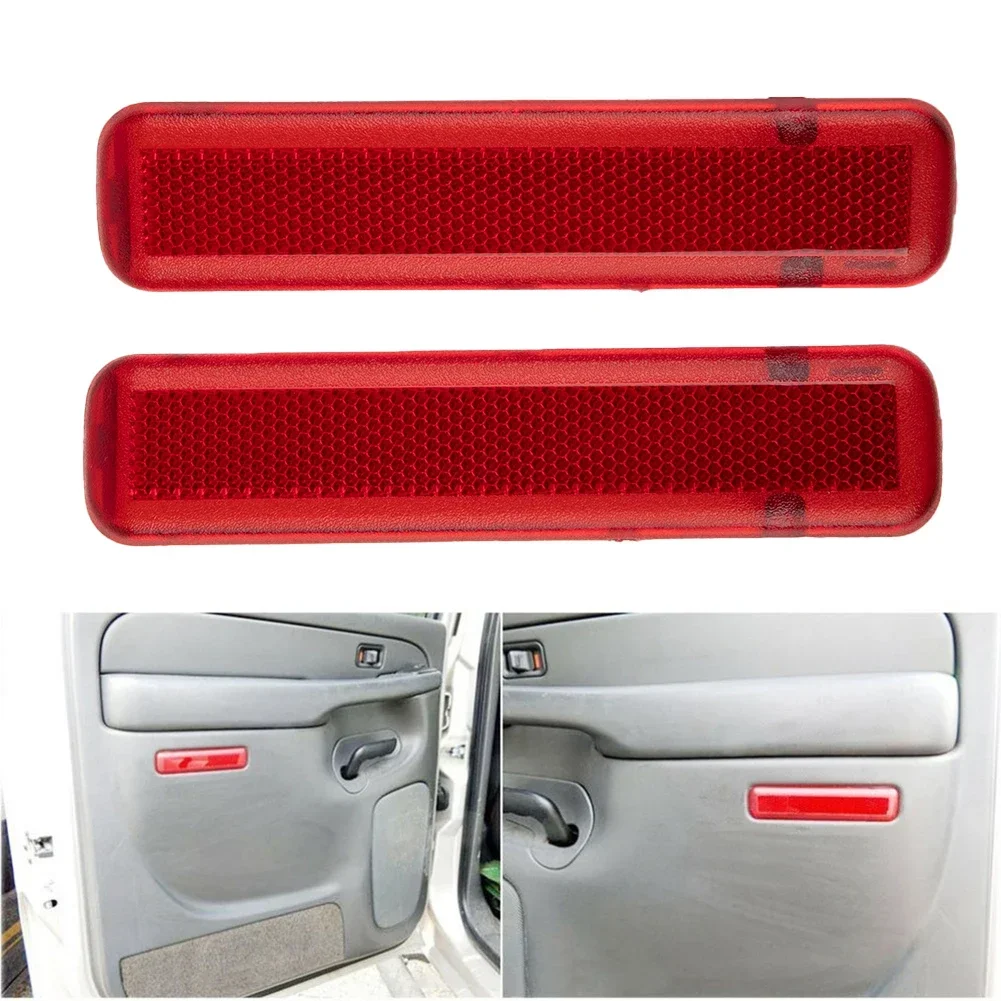 2pcs Part Rear Door Reflector Inside L&R Rear Red For Silverado Sierra Crew Accessories Cab Pickup car door lock cover car lock accessories door lock actuator car rear window cover door mirror cover door mirror cover replacement rear door molding replacement car engine hood cover car front window cover bumper grille trim strips