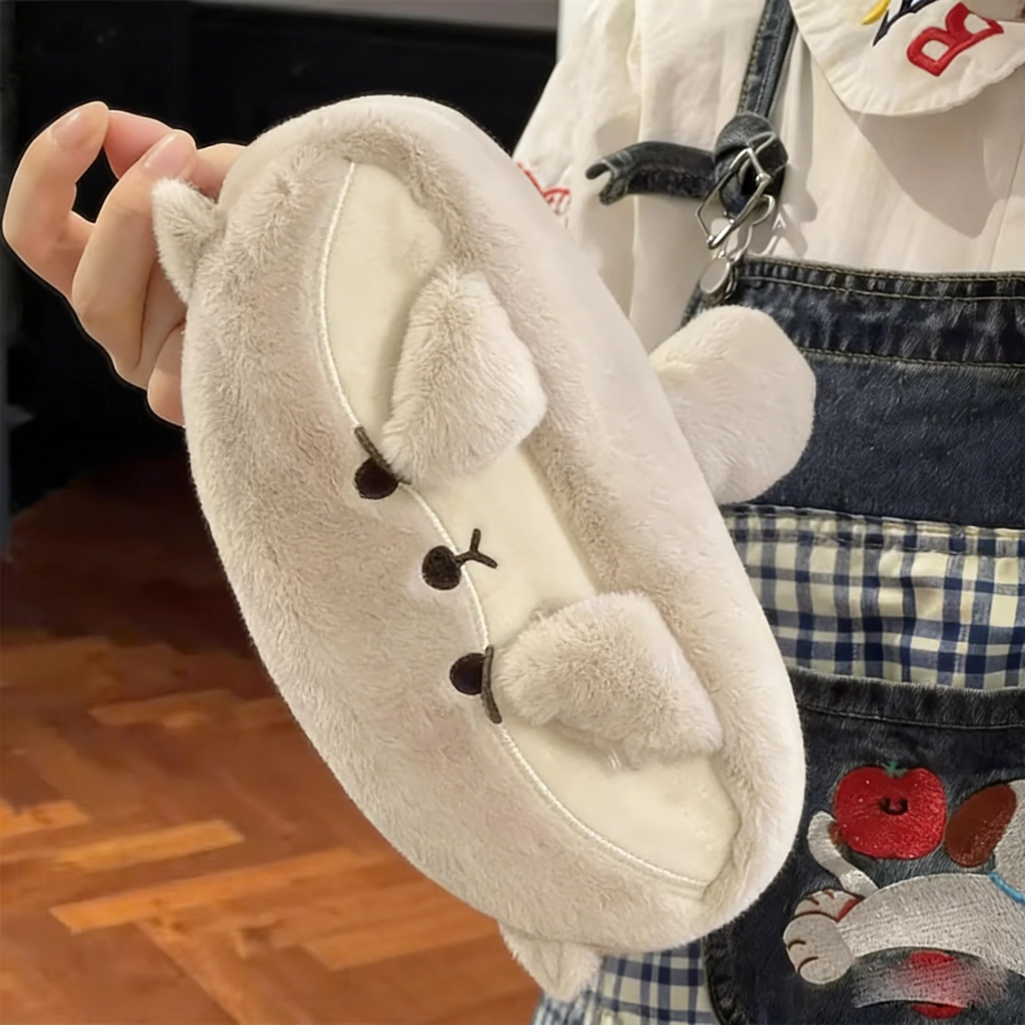 Kawaii little otter penguin plush pen bag Large capacity pencil case Stationery storage bag School supplies