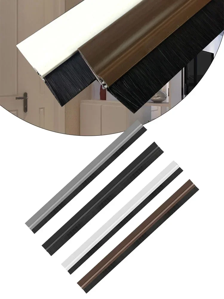 Door Seal Strip 100cm Insectproof Soundproof TPE Soft Brush White/Black/Brown/Gray