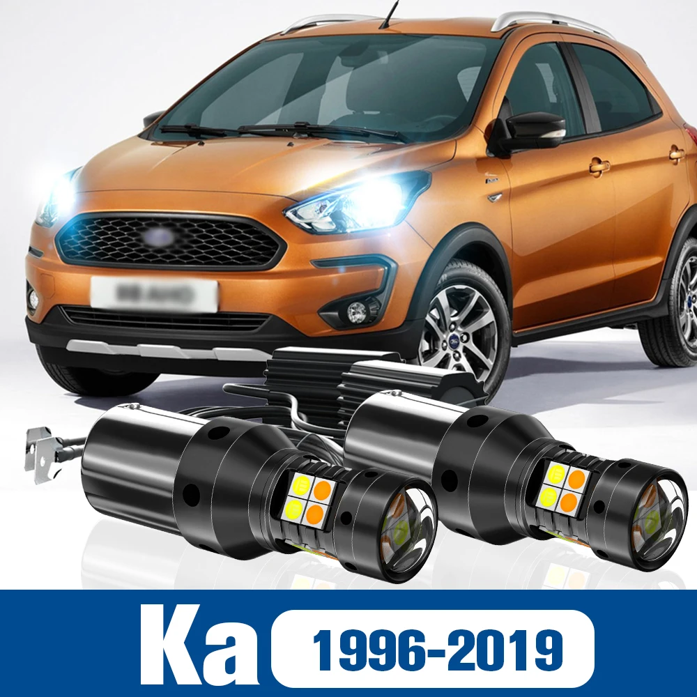 

2pcs LED Dual Mode Turn Signal+Daytime Running Light DRL Accessories Canbus For Ford Ka 1996-2019 2008 2009 2010 2011 2012 2013