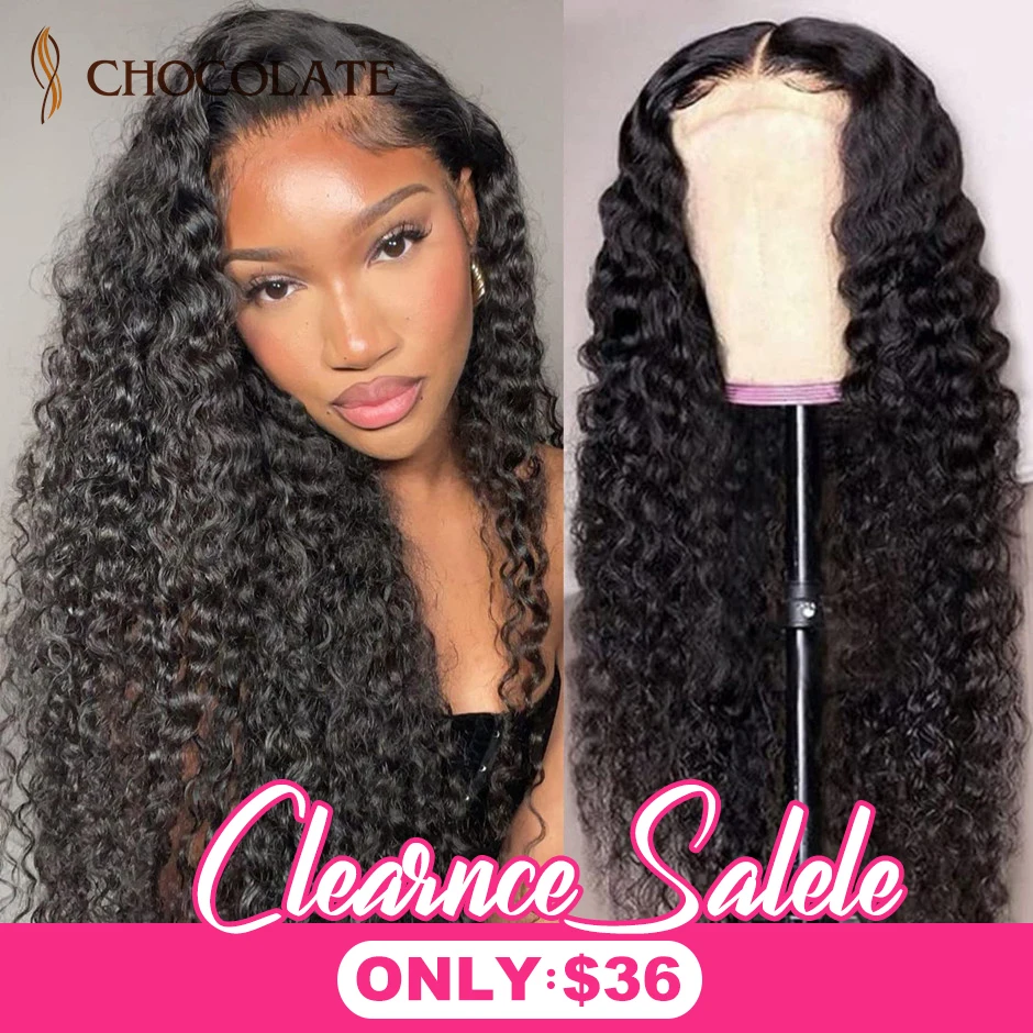 Deep Wave 13x4 Hd Transparent Lace Frontal Human Hair Wigs Brazilian