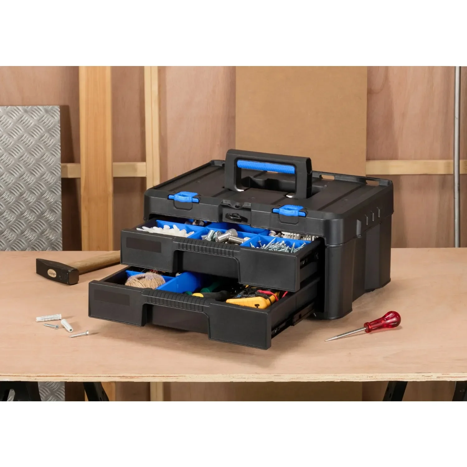 Stack System Two Drawer Tool Box, Fits Hart's Modular Storage System 3