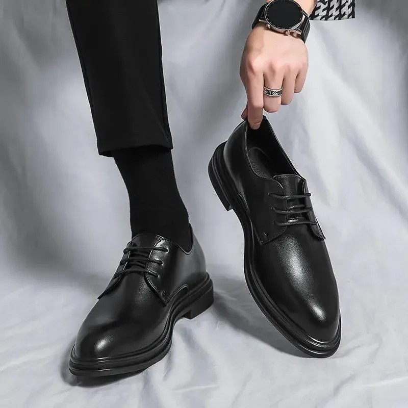 

Italian Men's Oxford Luxury Patent Leather Wedding Pointed Leather Dress Elegant Classic Shoes