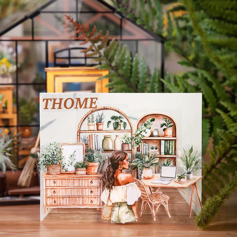 1 롤/3 롤 배경 바닥 접착제 DIY 스티커 매일 60mm * 2m 라이프 장면 조경 테이프 녹지 홈 애완 동물 핸드북