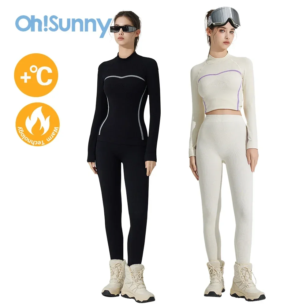 OhSunny Ski Suits Underwear for Woman 2 Piece Winter