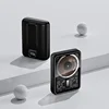 Q16 Portable Power Bank with Hidden Stand Magnetic Fast Charging Transparent Industrial Style 10000mA 3