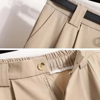 L-4XL Plus Size Pants For Women 2025 New Arrivals High Waist Straight Suit Pants Women Korean Style Casual Trousers Female - Image 5