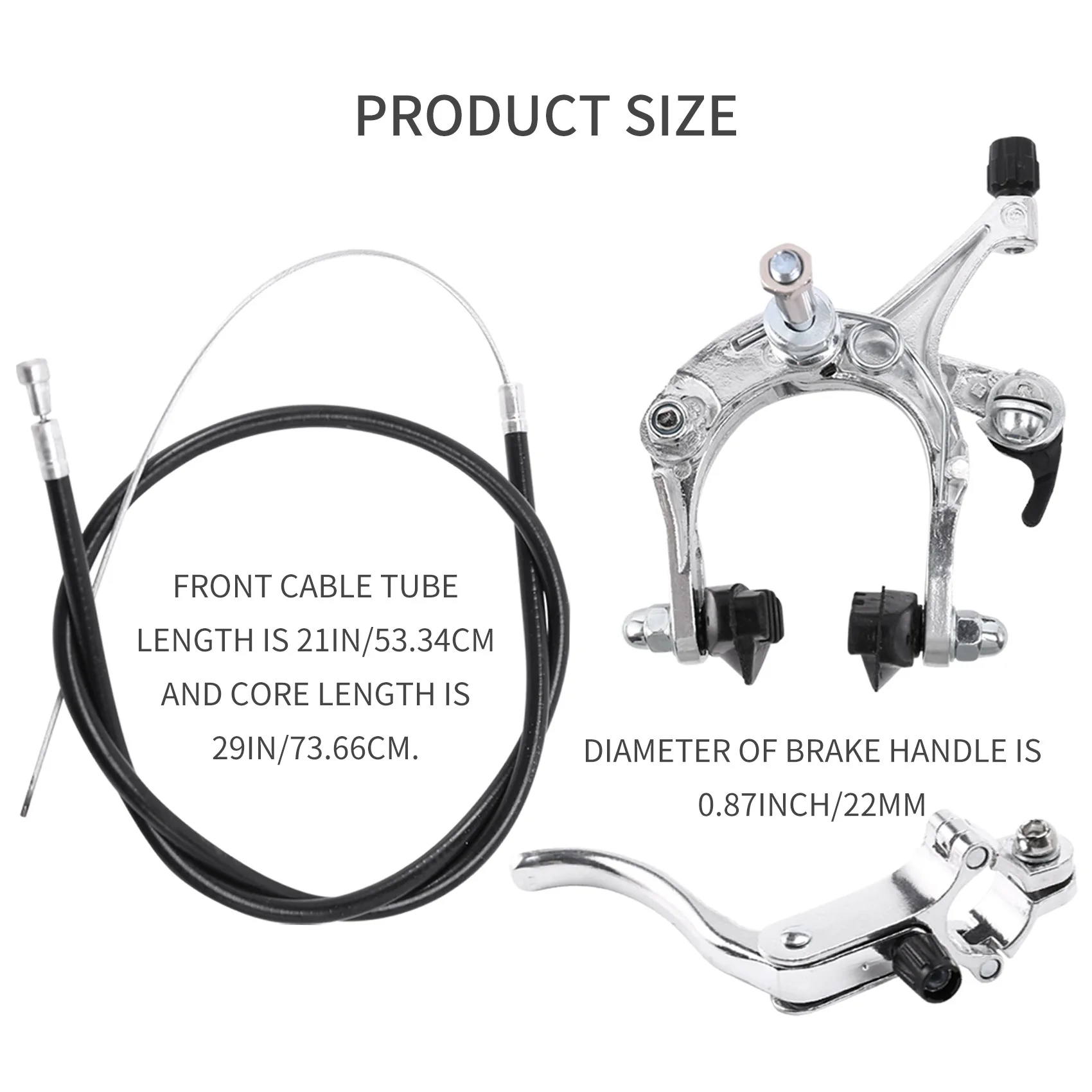 Fixie Road Bike Cruiser Brake Set Bike Brake Kit Bike Caliper Brake Kit Side Pull Brake Set For Most Fixie Bikeabht