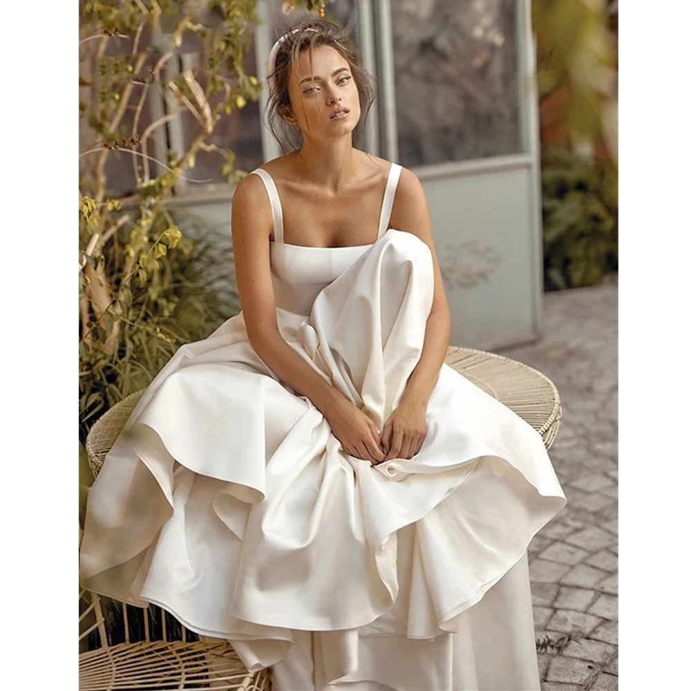 

Elegant Pretty Mermaid Stain Sleeveless Mopping Wedding Dresses For Women Off The Shoulder Court Train Bridal Gowns Custom Made