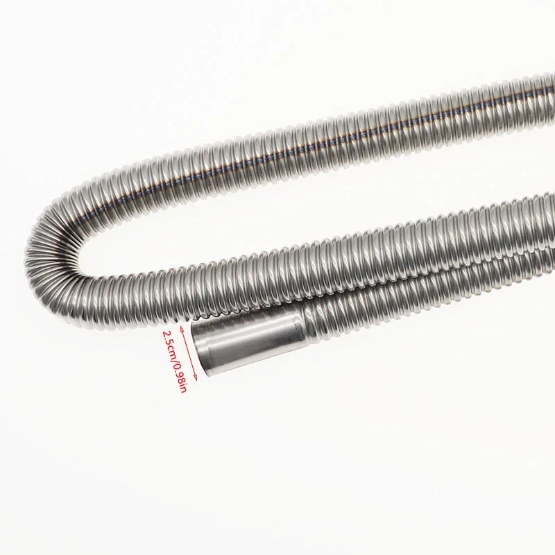 60-300cm Stainless Exhaust Muffler Silencer Clamps Bracket Gas Vent Hose Pipe Silence Kit For Car Air Diesels Heater