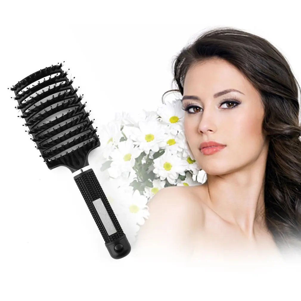 

Women Hair Scalp Massage Comb Bristle&Nylon Hairbrush Wet Curly Detangle Hair Brush For Salon Hairdressing Styling Tools