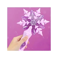 Princess Snow Wand Toy Fairy Girls Glowing Wands Christmas Halloween Children Toys Snowflake Light Sound Sticks Kid Cosplay 5
