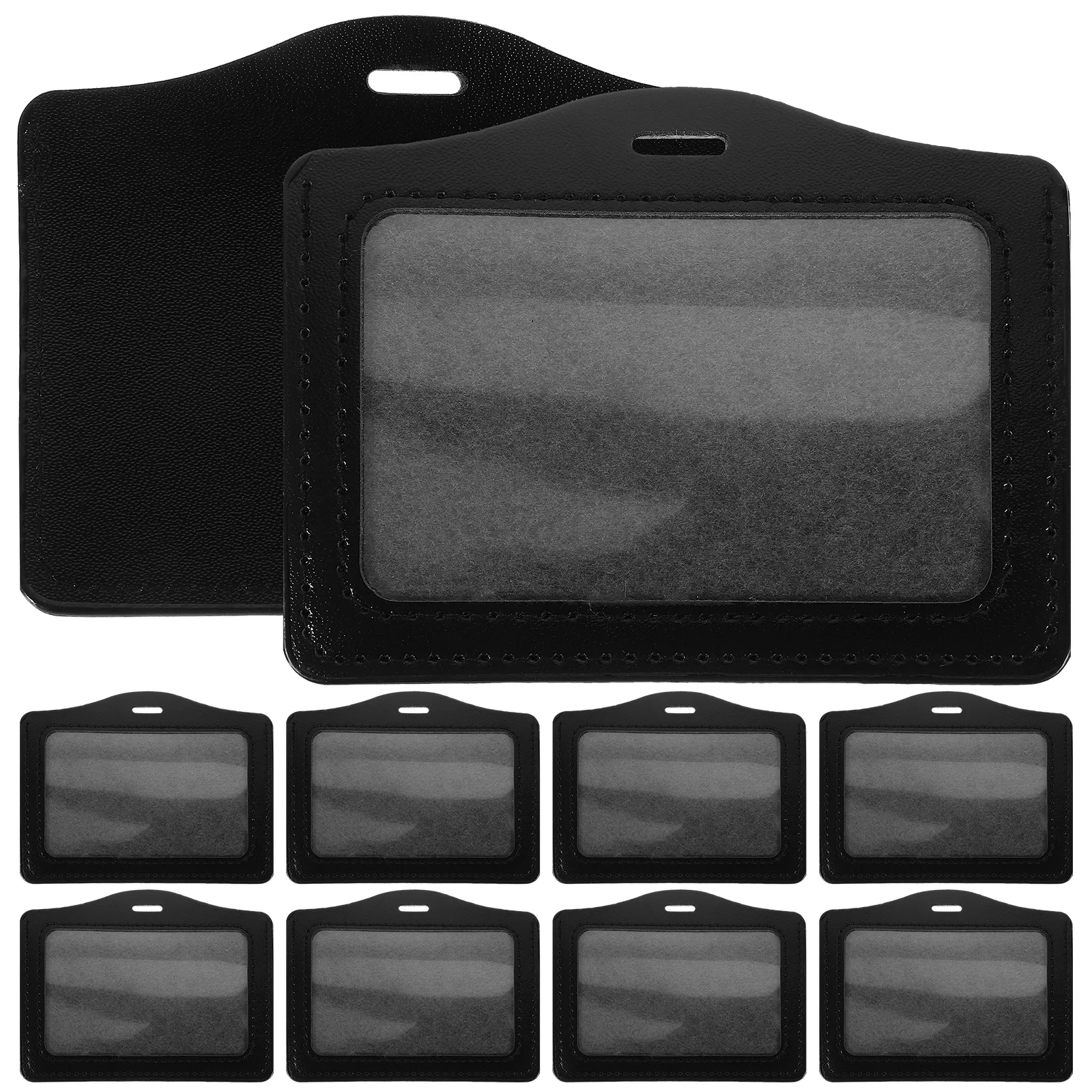 

10 Pcs ID Card Holder Clear Sleeves Cards Cover Game Covers Documents Protectors Horizontal Pvc Name Badge