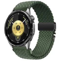 Nylon Braided Loop Strap with Parachute Buckle - 22/20mm Wristband - 20MM Width Band (Army green)