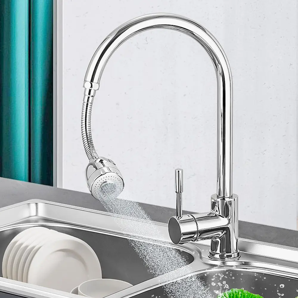 Kitchen Faucet Adapter 12/15cm Kitchen Tap Extension Hose Stainless Steel Adjustment Hose Faucet Water Pipe Connection Accessories