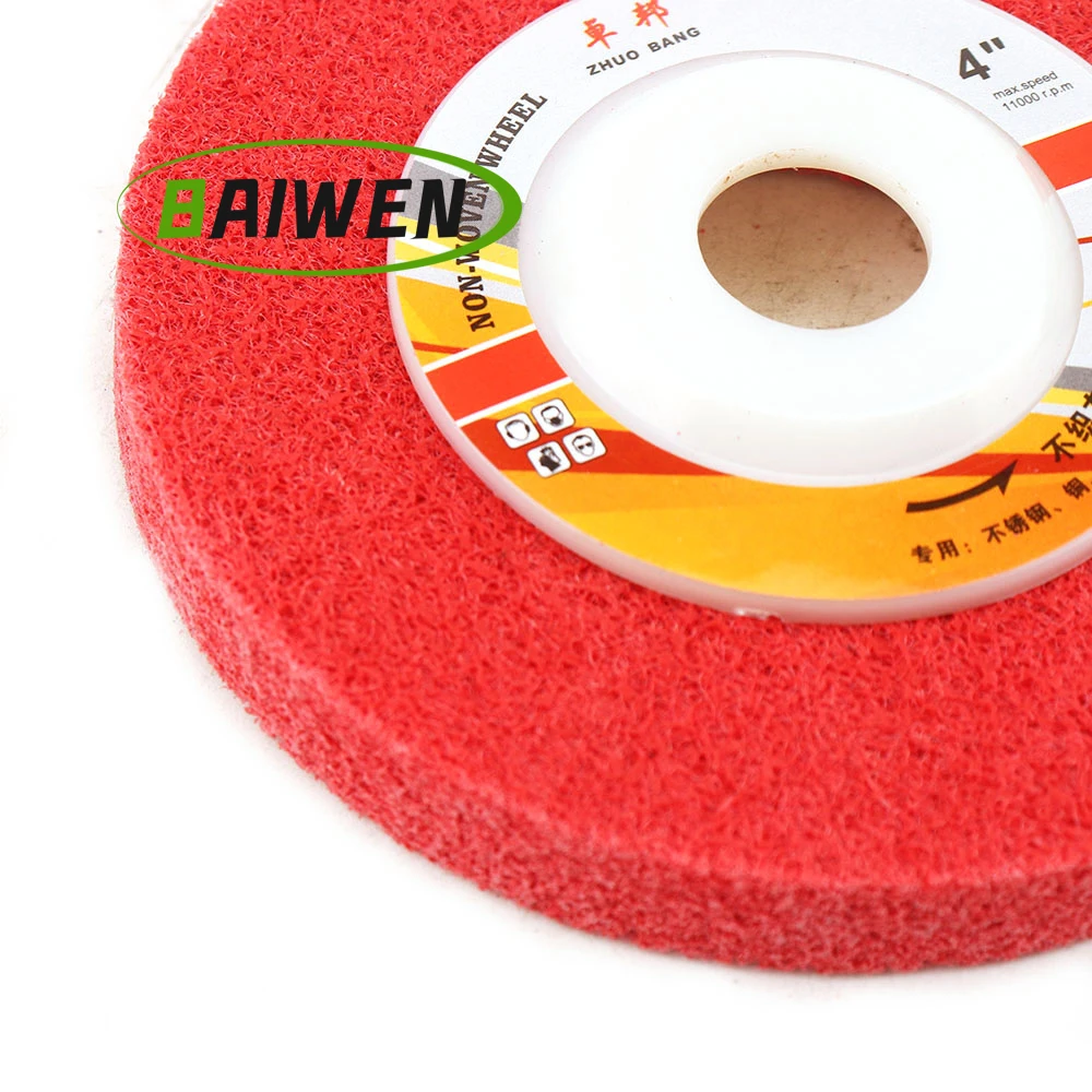 100mm Nylon Roue De Fiber Disque Abrasif Non Tissé Outils Abrasifs